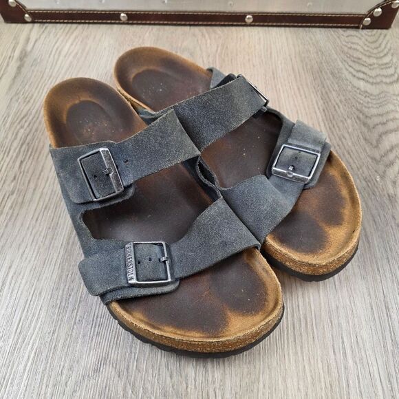 Birkenstock Arizona Suede Leather Sandals Size 11 - Picture 1 of 11